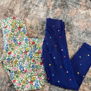 Mini Boden Floral and Dot Leggings Set - Size 5/6